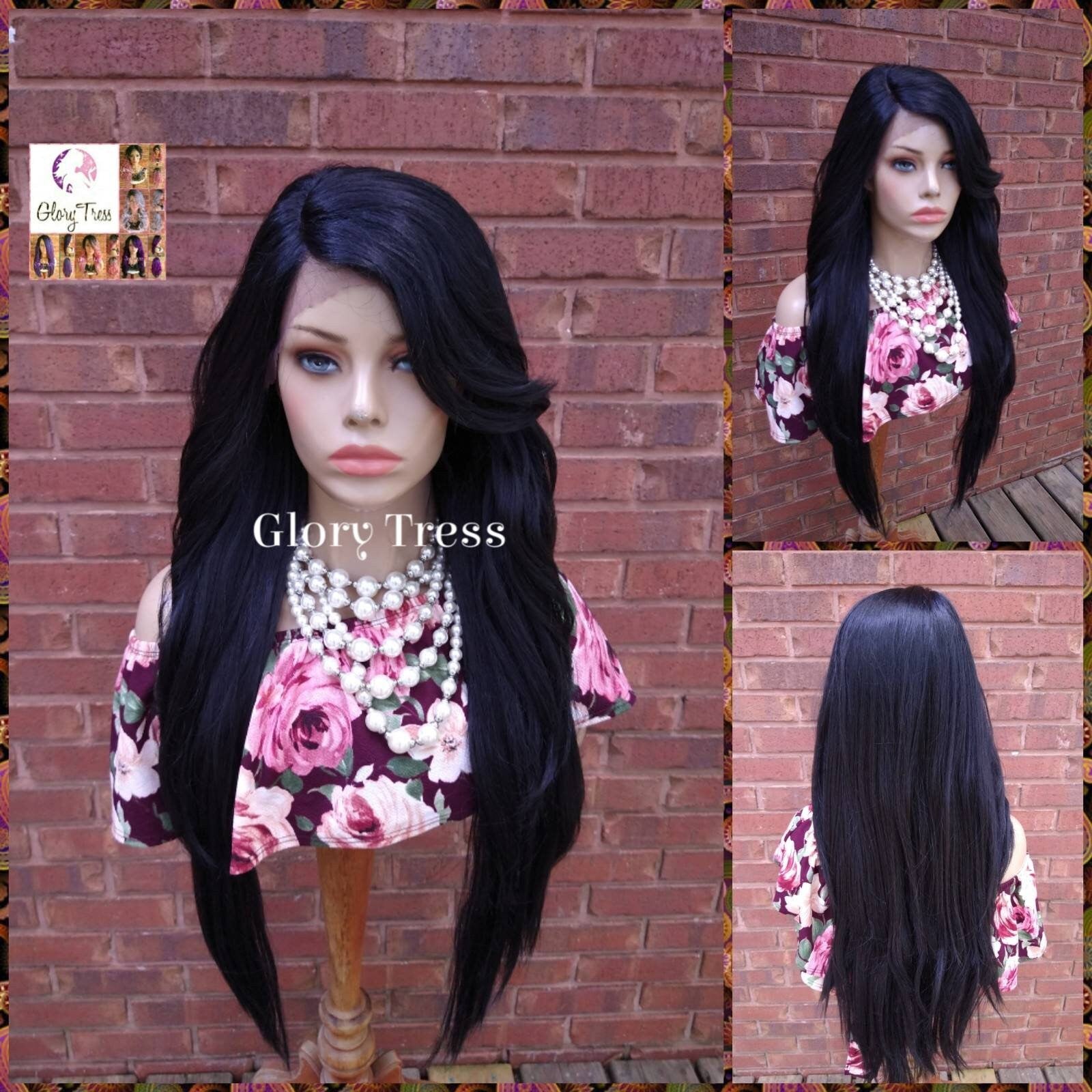 Lace Front Wig - Wigs - Glory Tress - Curly Wig - Black Wig - African American Wig - Yaki Texture - Ready To Ship // REJOICE