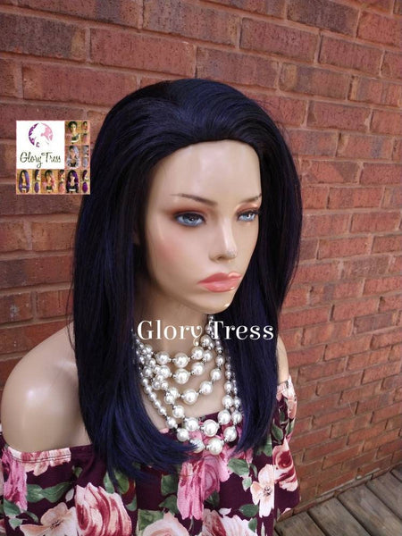 CLEARANCE // Yaki Straight Half Wig,   Natural Kinky Straight Wig, Blue & Black Wig, African American Wig,  Headband Half Wig // SECURITY