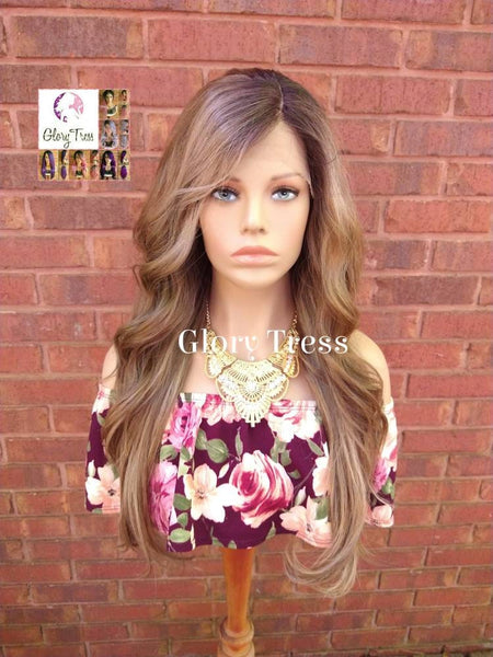 Wavy Lace Front Wig, Ombre Dark Ash Blonde Wig, Blonde Wig, Glory Tress Wigs, Wigs, Wig, Heat Safe, On Sale  // AMAZING
