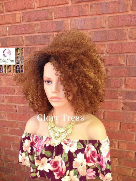 Half Wig - Curly Half Wig - Ombre Blonde Wig - Beginner Friendly Wig - Glory Tress - African American Wig // PLENTIFUL