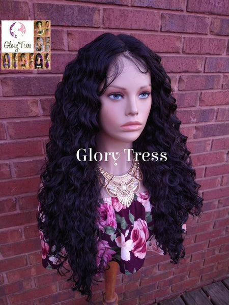 Lace Front Wig, Black Curly Wig, Glory Tress,  Wigs, On Sale //ESTHER