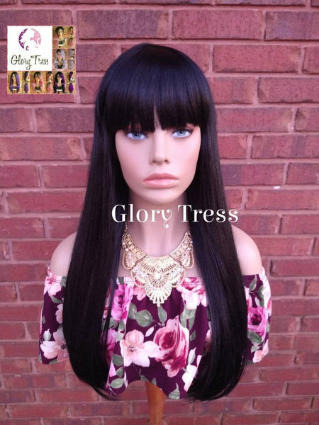 Black Full Wig, China Bang Wig, Long Black Wig, Glory Tress, On Sale// RAVEN