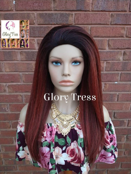 Half Wig - Yaki Straight Half Wig - Copper Red Wig, Beginner Friendly Wig, Glory Tress Wigs - African American Wig //GREAT