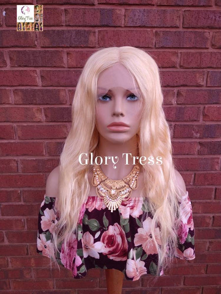 Wavy Blonde Lace Front Wig | 100% Brazilian Remy  Human Hair Wig | Glory Tress, Alopecia Chemo Wig, Affordable Wig, Hairloss / DIVINE