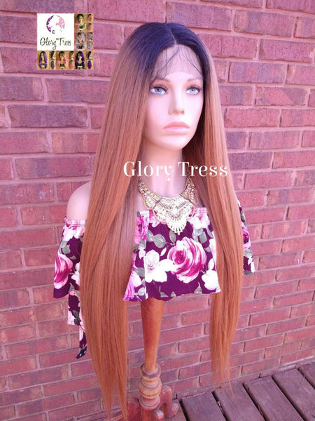 Lace Front Wig -  Ombre Auburn Wig - Glory Tress - African American Wig - Ombre Wig // POWER