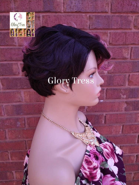 Short Wavy Pink Wig | Pixie Cut With Side Bangs | Glory Tress Wigs | Wigs For Hair Loss, Alopecia Chemo Wig //REVIVE