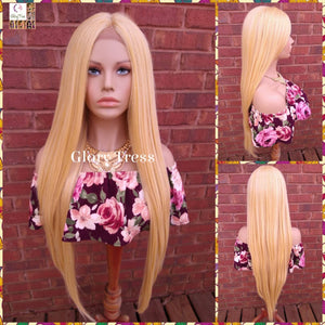 Lace Front Wig - Straight Lace Front Wig - Blonde Wig - Glory Tress - Long Straight Wig, Ready To Ship // MERCY