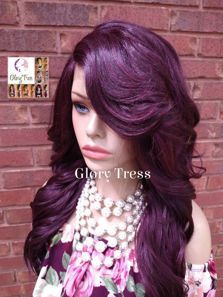 Lace Front Wig, Curly Wig, Glory Tress, Wavy Wig, outlet Burgundy Wig, Dark Cherry Wig, Glory Tress, NEW ARRIVAL // BRILLIANT