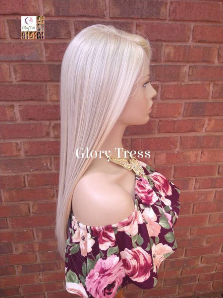 Lace Front Wig, Ombre Ash Blonde Wig, Straight Wig, Blonde Wig, Glory Tress Wigs, Wigs, Wig, Heat Safe, On Sale  // YOU'RE AWESOME