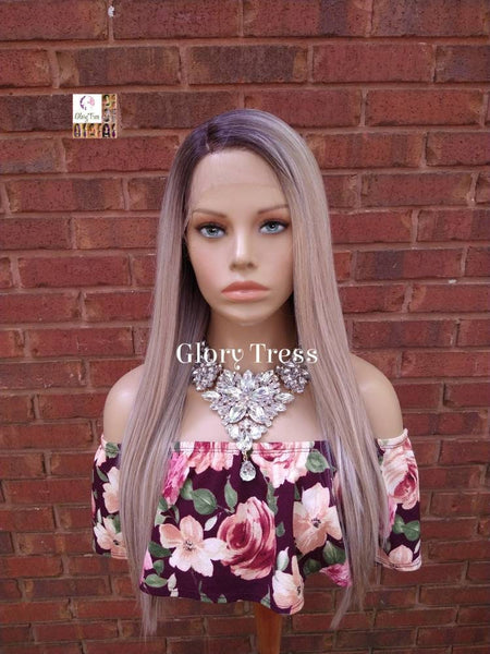 Lace Front Wig, Ombre Ash Blonde Wig, Straight Wig, Blonde Wig, Glory Tress Wigs, Wigs, Wig, Bath And Beauty, New Arrival / YOU'RE PRECIOUS