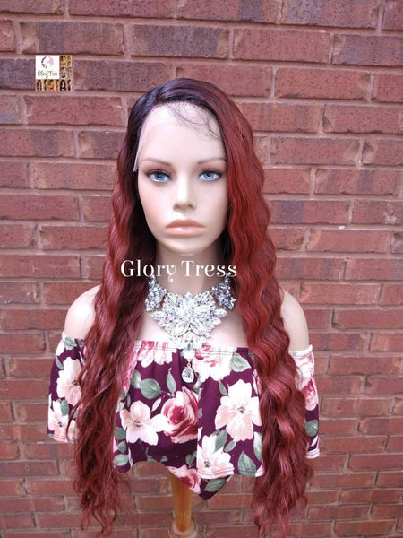 Wavy Lace Front Wig, Wavy Wig, Ombre Copper Red Wig, Blonde Wig,  Glory Tress, Wigs, Wig, New Arrival // YOU'RE BRILLIANT