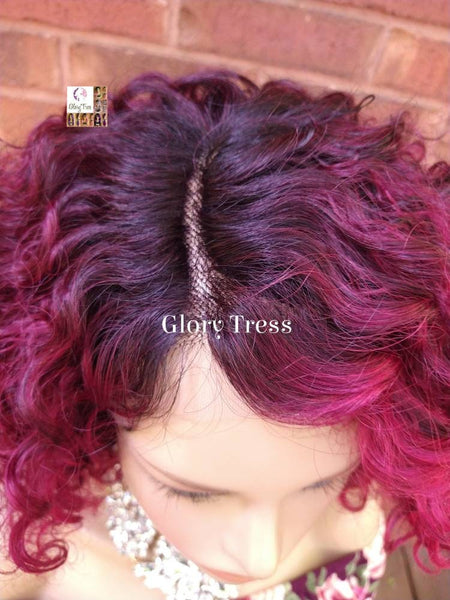 Lace Front Wig - Wavy Bob Wig - Wigs - Ombre Burgundy Wig - Glory Tress Wig - Bath And Beauty - African American Wig - NEW ARRIVAL - RUBIES