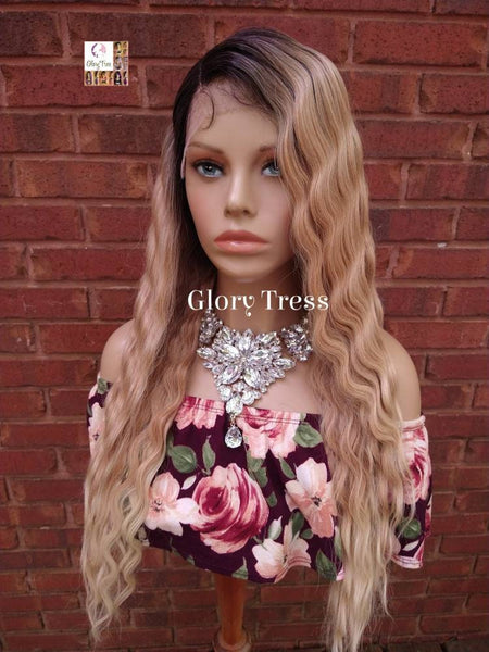 Wavy Lace Front Wig, Wavy Wig, Ombre Blonde Wig, Blonde Wig,  Glory Tress, Wigs, Wig, New Arrival // YOU'RE BRILLIANT