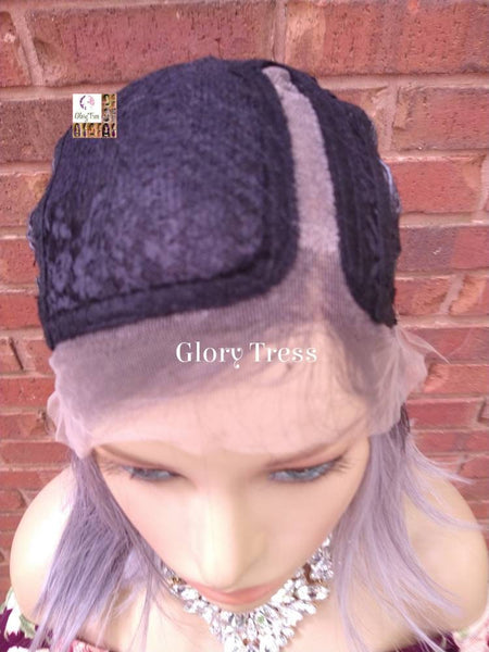 Bob Wig, Silver Bob Wig, Ombre Silver Wig, Straight Bob Lace Front Wig, Glory Tress // BEHOLD