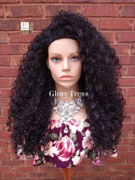 Long Curly Half Wig, Big Curly Wig, Long Black Wig, Kinky Curly Wig, Glory Tress, New Arrival, Ready To Ship// PROMISE