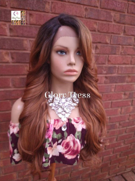 Lace Front Wig, Ombre Dark Blonde Wig, Glory Tress, Ombre Wig, Loose Curls, Lace Part Wig, Wedding Wig, Prom Wig, ON SALE // SALVATION
