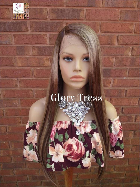 Lace Front Wig, Ombre Dark Ash Blonde Wig, Straight Wig, Blonde Wig, Glory Tress Wigs, Wigs, Wig, Heat Safe, On Sale  // YOU'RE AWESOME