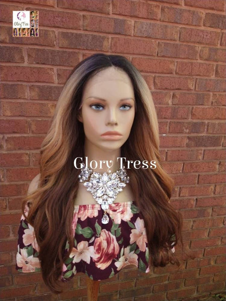 Kinky Loose Curls Wig - Lace Front Wig - Natural Yaki Wig - Glory Tress - Ombre Blonde Wig - African American Wig - MEEK