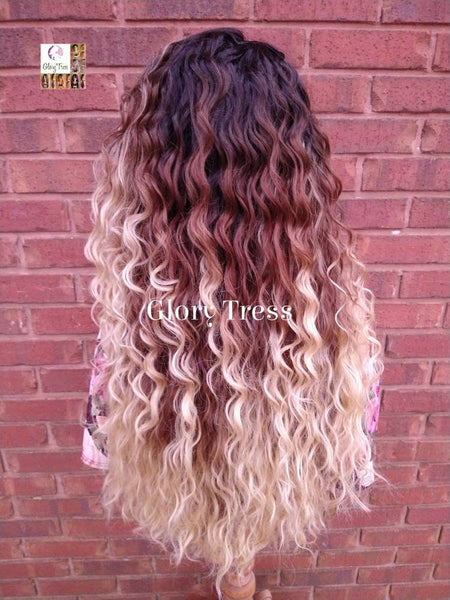 Lace Front Wig, Deep Wavy Wig, Money Piece Highlights, Blonde Wig, Blonde Wig, Glory Tress, Wigs, Wig, 13 x 6 Free Parting, On Sale// LOVE