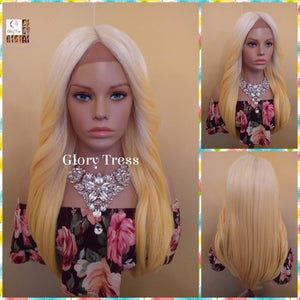 Ombre Yellow Wig, Long Loose Curly Lace Front Wig, Yaki Texture, Glory Tress Wig, ON SALE // GLADNESS