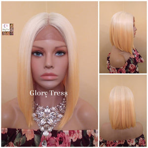 Lace Front Wig, Bob Wig, Ombre Yellow Wig, HD Lace Wig, Glory Tress, Wig, African American Wig, Yellow wig, On Sale // RADIANT