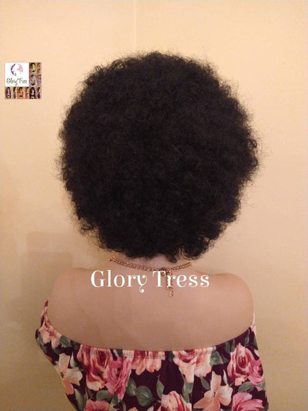 Kinky Curly Full Wig, Short Curly Wig, Black Wig, Big Natural Afro Wig, African American Wig,On Sale// FOXY