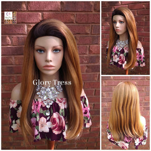 CLEARANCE // Yaki Straight Half Wig, Natural Kinky Straight Wig, Ombre Blonde Wig, African American Wig // GRACE