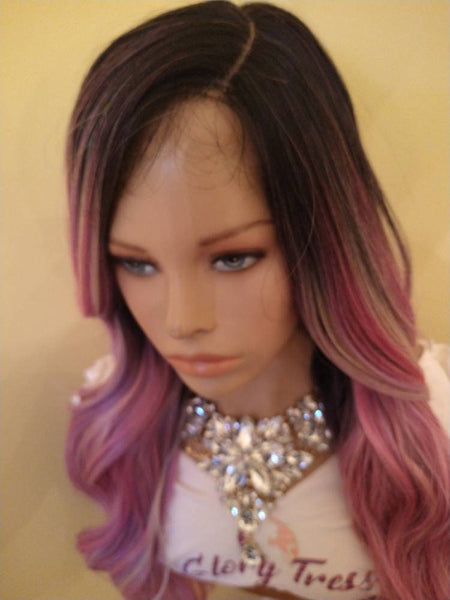 Lace Front Wig | Glory Tress | Wigs |  Ombre Wig | Ombre Pink Wig | New Arrival // PINK LEMONADE