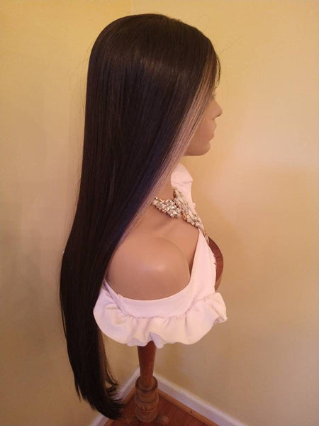 Lace Front Wig | Glory Tress | Wigs | Black Wig | Blonde Highlight, Money Piece Highlights |  Ombre Wig// DEVOTED