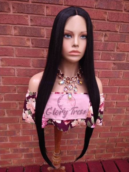 Straight Full Cap Wig | Black Straight Wig With Lace Part | Glory Tress Wigs, Alopecia Chemo Wig, African American Wig //PERFECT