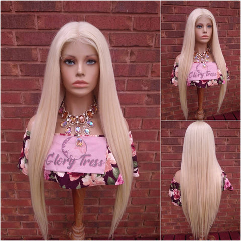 Blonde Lace Front Wig | Long Straight Wig | Glory Tress Wigs, Alopecia Chemo Wig, African American Wig // QUEEN