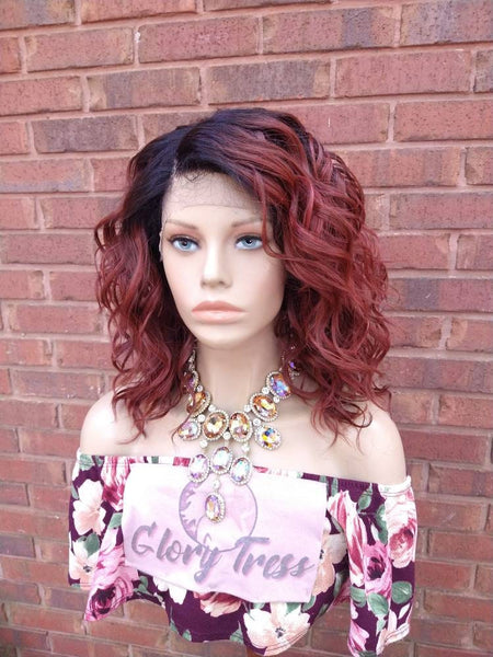 Copper Red Wavy Lace Front Wig | Ombre Copper Red Bob Wig |  Glory Tress Wigs, Cheap Affordable Wig / AUTUMN DREAM