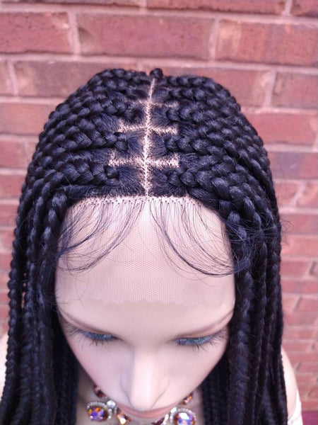 Knotless Crochet Braid Wig Black Lace Front Wigs Glory Tress African American Wig Gift For Her Ready To Ship | TRIBAL QUEEN