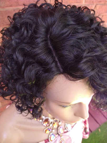 Black Curly Bob Wig | African American Wig |  Glory Tress Wigs | Cheap Affordable Wig | Halloween Costume Wig | Ready To Ship | ANNIE