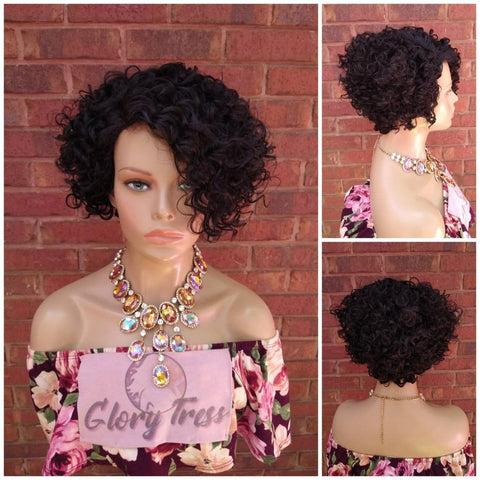 Black Curly Bob Wig | African American Wig |  Glory Tress Wigs | Cheap Affordable Wig | Halloween Costume Wig | Ready To Ship | ANNIE