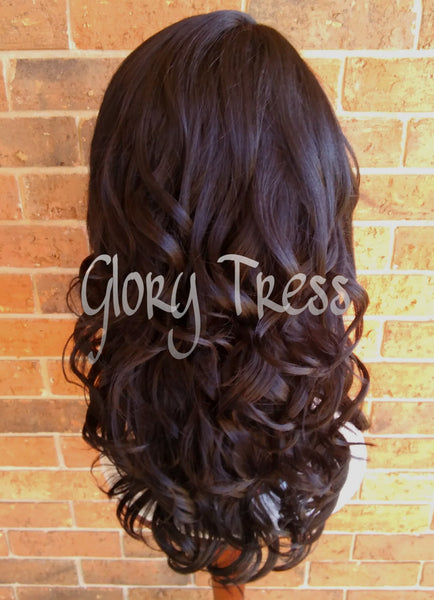 READY To SHIP // Long & Curly Lace Front Wig, Black Bombshell Wig // SALVATION (Free Shipping) - Glory Tress